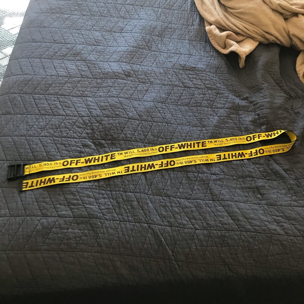 AUTHENTIC OFF WHITE CLASSIC YELLOW INDUSTRIAL BELT